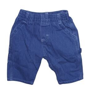 OshKosh B’gosh Baby Railroad-Stripe Carpenter Pants | Blue Utility Pockets |0–3M
